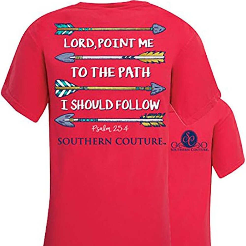 Southern Couture Arrow Psalm 25:4 T-Shirt